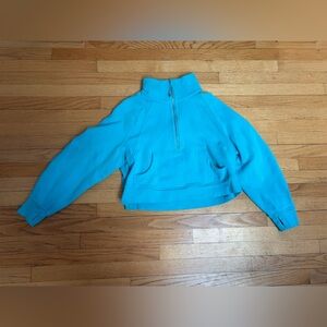 NOT FOR SALE—Lululemon Electric Turquoise Half-Zip Scuba Pullover Sweatshirt M/L